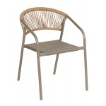 ΠΟΛΥΘΡΟΝΑ HOMAN HM6430 04 ΣΑΜΠΑΝΙ ΜΕΤΑΛΛΟ TEXTILENE--ΜΠΕΖ P E RATTAN 53 5x62x75Υεκ c543553