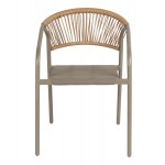 ΠΟΛΥΘΡΟΝΑ HOMAN HM6430 04 ΣΑΜΠΑΝΙ ΜΕΤΑΛΛΟ TEXTILENE--ΜΠΕΖ P E RATTAN 53 5x62x75Υεκ c543553