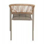 ΠΟΛΥΘΡΟΝΑ HOMAN HM6430 04 ΣΑΜΠΑΝΙ ΜΕΤΑΛΛΟ TEXTILENE--ΜΠΕΖ P E RATTAN 53 5x62x75Υεκ c543553