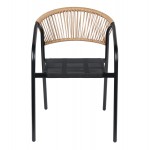 ΠΟΛΥΘΡΟΝΑ HOMAN HM6430 03 ΜΑΥΡΟ ΜΕΤΑΛΛΟ TEXTILENE--ΜΠΕΖ P E RATTAN 53 5x62x75Υεκ c543554