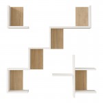 Ραφιέρα τοίχου Verso pakoworld λευκό με oak 99 4x14 5x103εκ c543635