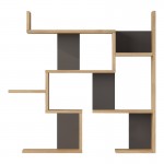 Ραφιέρα τοίχου Maze pakoworld oak με ανθρακί 93 3x14 5x90εκ c543636