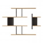 Ραφιέρα τοίχου Ledia pakoworld oak με ανθρακί 110 6x14 5x78εκ c543638