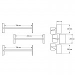 Ραφιέρα τοίχου Mento pakoworld λευκό με oak 75 6x14 5x23 6εκ c543641