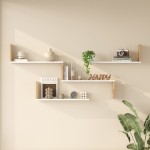 Ραφιέρα τοίχου Flear pakoworld λευκό με oak 179x14 5x76 2εκ c543642
