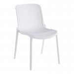 Καρέκλα Teragi στοιβαζόμενη pakoworld pp με UV protection λευκή 58x43 5x82εκ c543643
