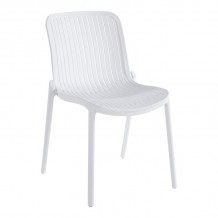 Καρέκλα Teragi στοιβαζόμενη pakoworld pp με UV protection λευκή 58x43 5x82εκ c543643