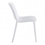 Καρέκλα Teragi στοιβαζόμενη pakoworld pp με UV protection λευκή 58x43 5x82εκ c543643