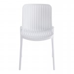 Καρέκλα Teragi στοιβαζόμενη pakoworld pp με UV protection λευκή 58x43 5x82εκ c543643