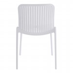 Καρέκλα Teragi στοιβαζόμενη pakoworld pp με UV protection λευκή 58x43 5x82εκ c543643