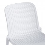 Καρέκλα Teragi στοιβαζόμενη pakoworld pp με UV protection λευκή 58x43 5x82εκ c543643