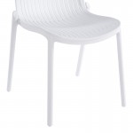 Καρέκλα Teragi στοιβαζόμενη pakoworld pp με UV protection λευκή 58x43 5x82εκ c543643