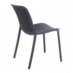 Καρέκλα Teragi στοιβαζόμενη pakoworld pp με UV protection ανθρακί 58x43 5x82εκ c543645