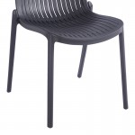 Καρέκλα Teragi στοιβαζόμενη pakoworld pp με UV protection ανθρακί 58x43 5x82εκ c543645