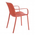 Πολυθρόνα Teragi στοιβαζόμενη pakoworld pp με UV protection terracotta 59x57x82εκ c543646