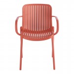 Πολυθρόνα Teragi στοιβαζόμενη pakoworld pp με UV protection terracotta 59x57x82εκ c543646