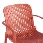 Πολυθρόνα Teragi στοιβαζόμενη pakoworld pp με UV protection terracotta 59x57x82εκ c543646