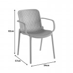 Πολυθρόνα Teragi στοιβαζόμενη pakoworld pp με UV protection terracotta 59x57x82εκ c543646