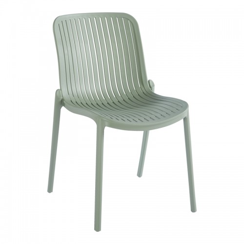 Καρέκλα Teragi στοιβαζόμενη pakoworld pp με UV protection πράσινο 58x43 5x82εκ c543648