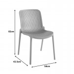 Καρέκλα Teragi στοιβαζόμενη pakoworld pp με UV protection πράσινο 58x43 5x82εκ c543648