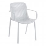 Πολυθρόνα Teragi στοιβαζόμενη pakoworld pp με UV protection λευκή 59x57x82εκ c543649