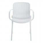 Πολυθρόνα Teragi στοιβαζόμενη pakoworld pp με UV protection λευκή 59x57x82εκ c543649