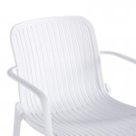 Πολυθρόνα Teragi στοιβαζόμενη pakoworld pp με UV protection λευκή 59x57x82εκ c543649