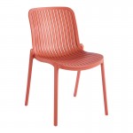 Καρέκλα Teragi στοιβαζόμενη pakoworld pp με UV protection terracotta 58x43 5x82εκ c543650