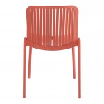 Καρέκλα Teragi στοιβαζόμενη pakoworld pp με UV protection terracotta 58x43 5x82εκ c543650