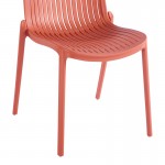 Καρέκλα Teragi στοιβαζόμενη pakoworld pp με UV protection terracotta 58x43 5x82εκ c543650
