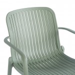 Πολυθρόνα Teragi στοιβαζόμενη pakoworld pp με UV protection πράσινο 59x57x82εκ c543651