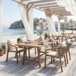 Τραπεζαρία Malibu pakoworld Σετ 5τεμ μασίφ ξύλο ακακίας 160x90x75εκ c543689