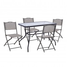 ΣΕΤ ΕΞ ΧΩΡΟΥ 5ΤΜΧ MAG HM21033 ΤΡΑΠΕΖΙ ADAM 4 ΠΤΥΣΣΟΜΕΝΕΣ ΚΑΡΕΚΛΕΣ ΓΚΡΙ c543698