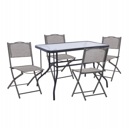 ΣΕΤ ΕΞ ΧΩΡΟΥ 5ΤΜΧ MAG HM21033 ΤΡΑΠΕΖΙ ADAM 4 ΠΤΥΣΣΟΜΕΝΕΣ ΚΑΡΕΚΛΕΣ ΓΚΡΙ c543698