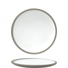 Πιάτο πορσελάνης coupe με στενό rim φ29cm τσιμεντένια υφή λευκό ματ γκρι σαγρέ BETA Prego Σετ 6 c543739