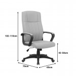 Καρέκλα γραφείου διευθυντή Roby pakoworld pu cappuccino 60x70x102-110εκ c543804