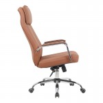 Καρέκλα γραφείου διευθυντή Morales pakoworld pu καφέ 60x70x118-124εκ c543806