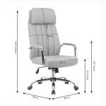 Καρέκλα γραφείου διευθυντή Morales pakoworld pu καφέ 60x70x118-124εκ c543806
