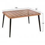 ΣΕΤ 5ΤΜΧ ALLEGRA WICKER ΜΕ ΤΡΑΠΕΖΙ 140X80Χ78Υ ΜΠΕΖ ΜΑΥΡΟ ΧΡΩΜΑ HM10491 c543809