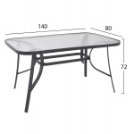 ΣΕΤ ΤΡΑΠΕΖΑΡΙΑΣ 5ΤΜΧ BRUNO HM10729 01 ΚΑΡΕΚΛΕΣ ΜΕΤΑΛΛΙΚΕΣ ΤΡΑΠΕΖΙ 140x80εκ ΓΚΡΙ c543814