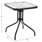 ΣΕΤ ΤΡΑΠΕΖΑΡΙΑΣ 3ΤΜΧ FIGO HM10730 03-- 2 ΚΑΡΕΚΛΕΣ ΤΕΤΡΑΓΩΝΟ ΤΡΑΠΕΖΙ 60x60εκ ΜΑΥΡΟ c543818