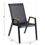 ΣΕΤ ΤΡΑΠΕΖΑΡΙΑΣ 3ΤΜΧ FIGO HM10730 03-- 2 ΚΑΡΕΚΛΕΣ ΤΕΤΡΑΓΩΝΟ ΤΡΑΠΕΖΙ 60x60εκ ΜΑΥΡΟ c543818