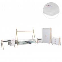 ΣΕΤ ΠΑΙΔΙΚΟΥ ΔΩΜΑΤΙΟΥ 6TMX PASCHAL HM21337 ΞΥΛΟ ΠΕΥΚΟΥ--ΜΕΛΑΜΙΝΗ-ΛΕΥΚΟ c543841