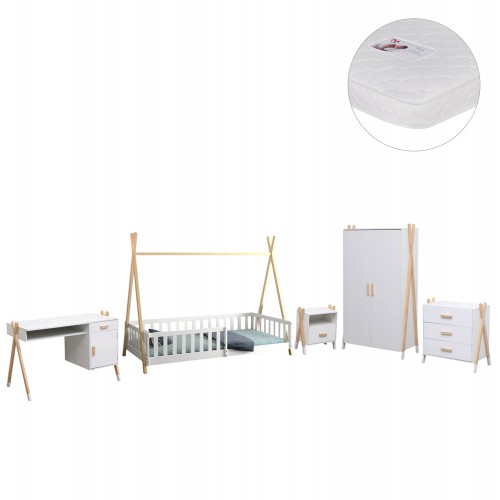 ΣΕΤ ΠΑΙΔΙΚΟΥ ΔΩΜΑΤΙΟΥ 6TMX PASCHAL HM21337 ΞΥΛΟ ΠΕΥΚΟΥ--ΜΕΛΑΜΙΝΗ-ΛΕΥΚΟ c543841