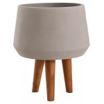 ΓΛΑΣΤΡΑ ΕΣΩΤ ΧΩΡΟΥ QUAN HM4680 03M FIBER CEMENT ΓΚΡΙ--ΒΑΣΗ TEAK Φ35x50Υεκ c543856