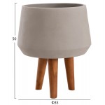 ΓΛΑΣΤΡΑ ΕΣΩΤ ΧΩΡΟΥ QUAN HM4680 03M FIBER CEMENT ΓΚΡΙ--ΒΑΣΗ TEAK Φ35x50Υεκ c543856