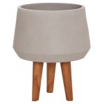 ΓΛΑΣΤΡΑ ΕΣΩΤ ΧΩΡΟΥ QUAN HM4680 03M FIBER CEMENT ΓΚΡΙ--ΒΑΣΗ TEAK Φ35x50Υεκ c543856