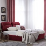 ΚΡΕΒΑΤΙ ΔΙΠΛΟ ΣΤΡΩΜΑ KENDRA HM10720 06 ΚΟΚΚΙΝΟ ΒΟΥΡΓΟΥΝΔΙΑΣ ΒΕΛΟΥΔΟ--ΑΠΟΘ ΧΩΡΟΣ--160x200εκ c543862