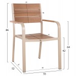 ΣΕΤ ΤΡΑΠΕΖΑΡΙΑΣ TABER HM10737 ΤΡΑΠΕΖΙ 6 ΠΟΛΥΘΡΟΝΕΣ-ΑΛΟΥΜΙΝΙΟ POLYWOOD-ΣΑΜΠΑΝΙ c543864