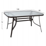 ΣΕΤ ΤΡΑΠΕΖΑΡΙΑΣ 5TMX ΤΡΑΠΕΖΙ 140Χ80Χ72Υεκ ΚΑΙ 4 ΠΟΛΥΘΡΟΝΕΣ ΜΕΤΑΛΛΟ ΚΑΦΕ HM10562 02 c543881